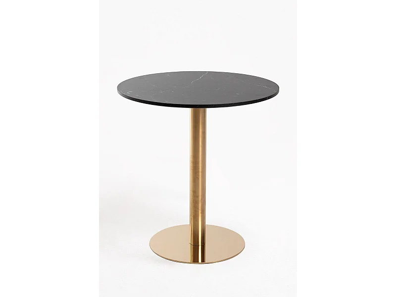Mesas Bar - Mesa Firro Redonda 70cm Golden - Negro