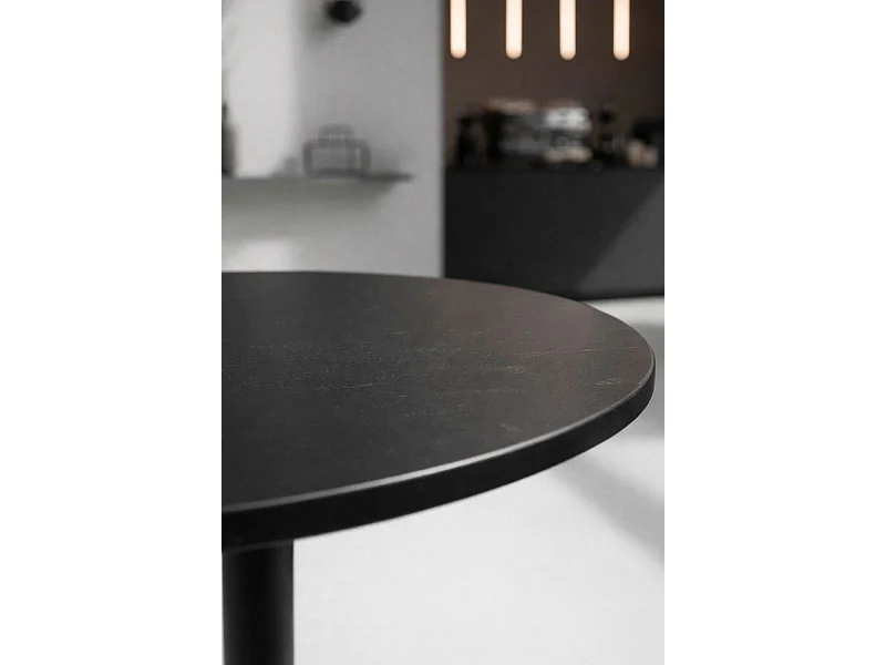 Mesas Bar - Mesa Firro Redonda 70cm Negra - Negro