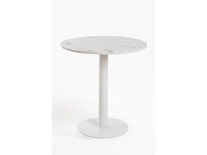 Mesas Auxiliares - Mesa Firro Redonda 70cm Blanca - Blanco