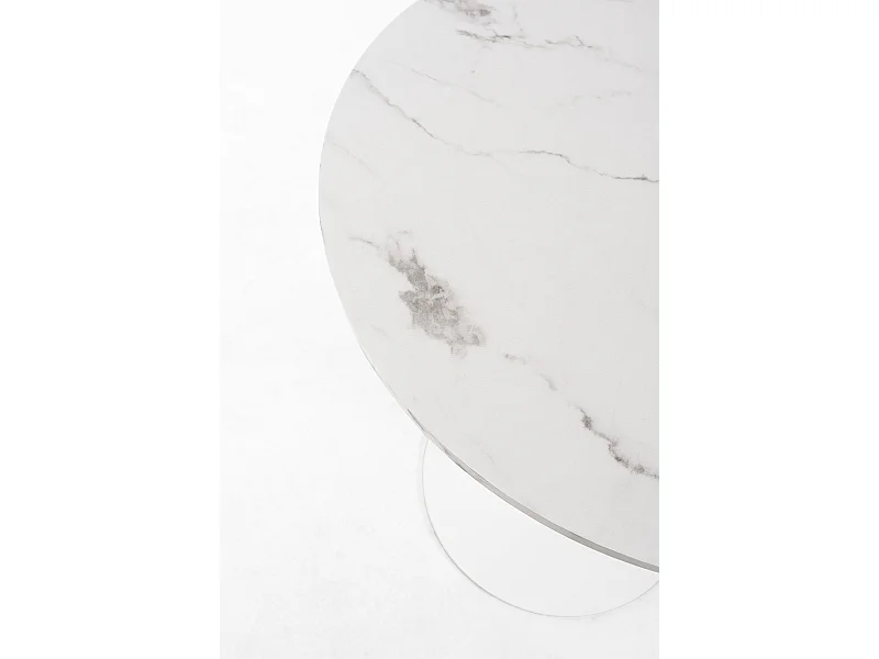 Mesas Auxiliares - Mesa Firro Redonda 70cm Blanca - Blanco