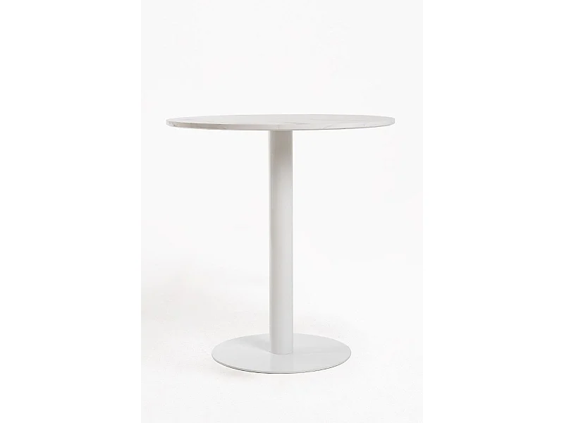 Mesas Bar - Mesa Firro Redonda 70cm Blanca - Blanco