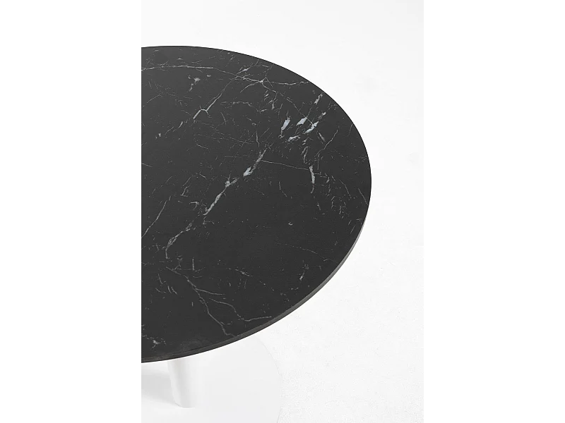 Mesas Bar - Mesa Firro Redonda 70cm Blanca - Negro