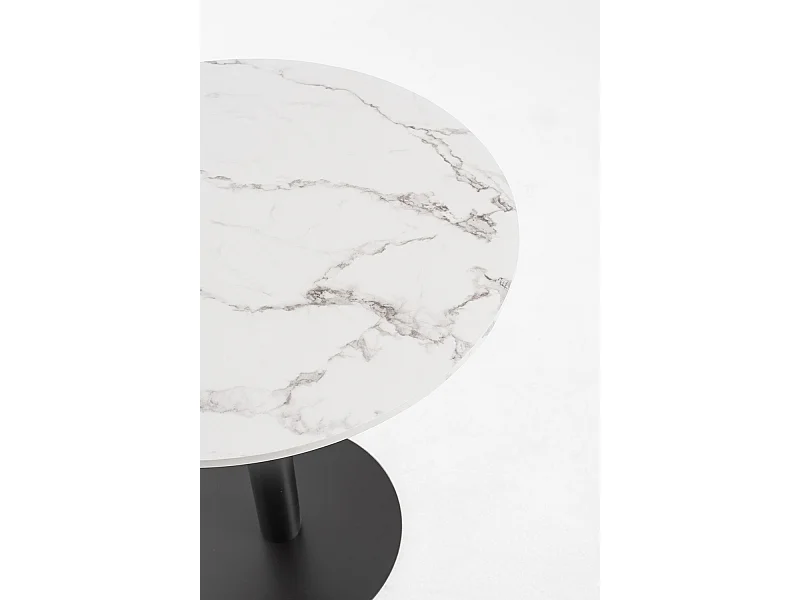 Mesas Auxiliares - Mesa Firro Redonda 70cm Negra - Blanco