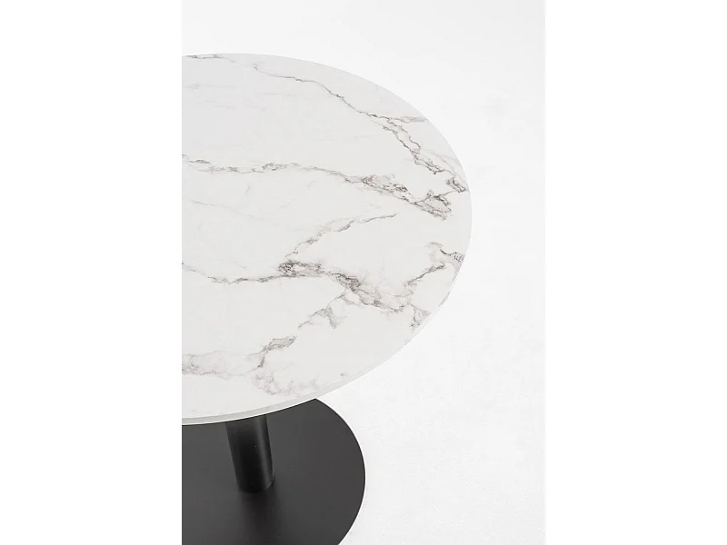 Mesas Bar - Mesa Firro Redonda 70cm Negra - Blanco