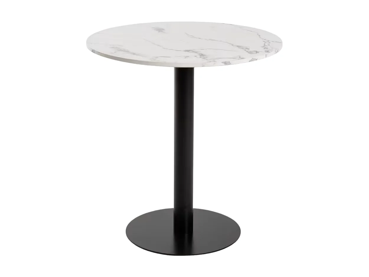 Mesas Bar - Mesa Firro Redonda 70cm Negra - Blanco