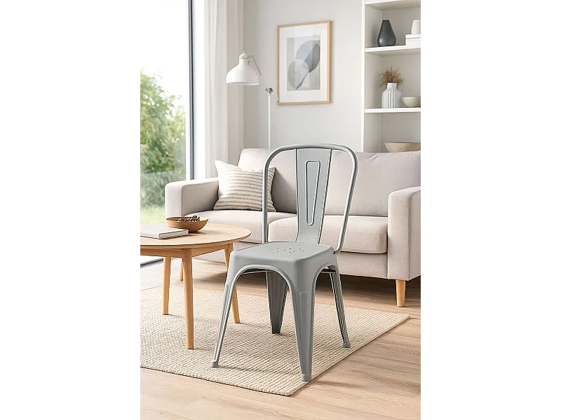 Sillas Jardín - Silla Torix Polipropileno - Gris claro