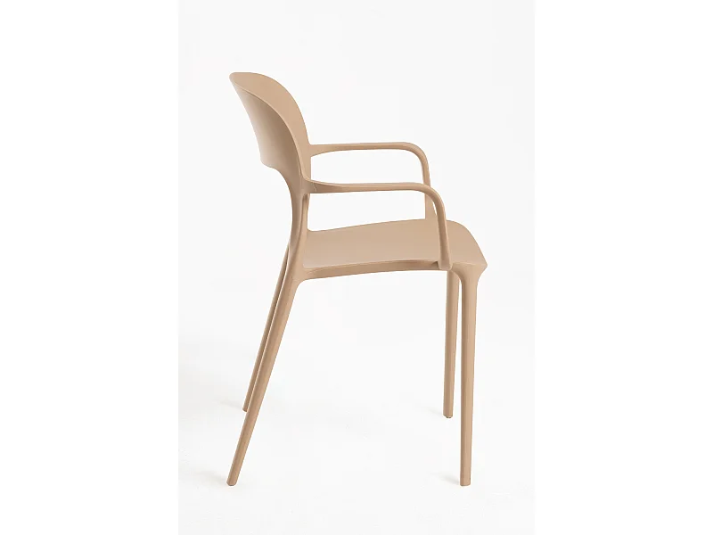 Sillas Jardín - Silla Inis con Reposabrazos - Beige