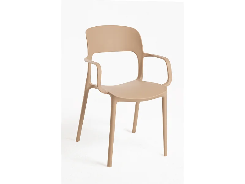 Sillas Jardín - Silla Inis con Reposabrazos - Beige
