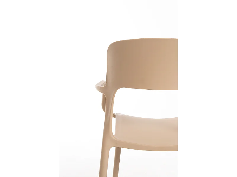 Sillas Jardín - Silla Inis con Reposabrazos - Beige