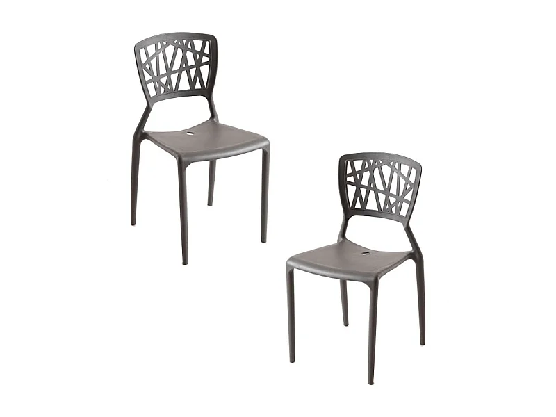 Packs Sillas Jardín - Pack 2 Sillas Delta - Gris oscuro