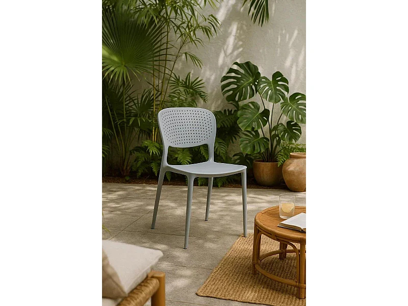 Sillas Jardín - Silla Fresk - Gris claro