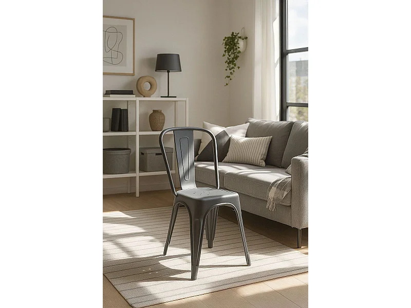 Sillas Jardín - Silla Torix Polipropileno - Gris oscuro