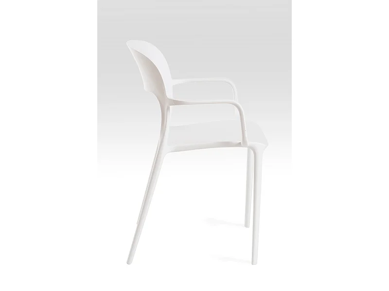 Sillas Jardín - Silla Inis con Reposabrazos - Blanco