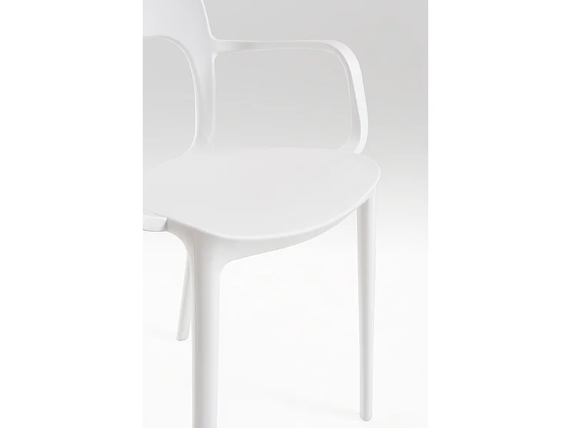 Sillas Jardín - Silla Inis con Reposabrazos - Blanco