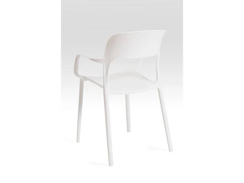 Sillas Jardín - Silla Inis con Reposabrazos - Blanco