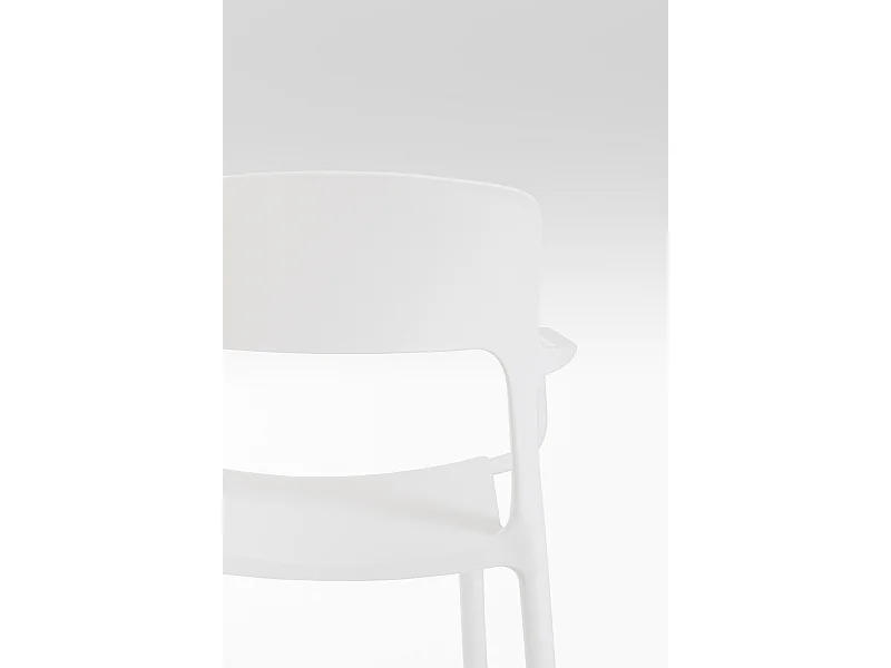 Sillas Jardín - Silla Inis con Reposabrazos - Blanco