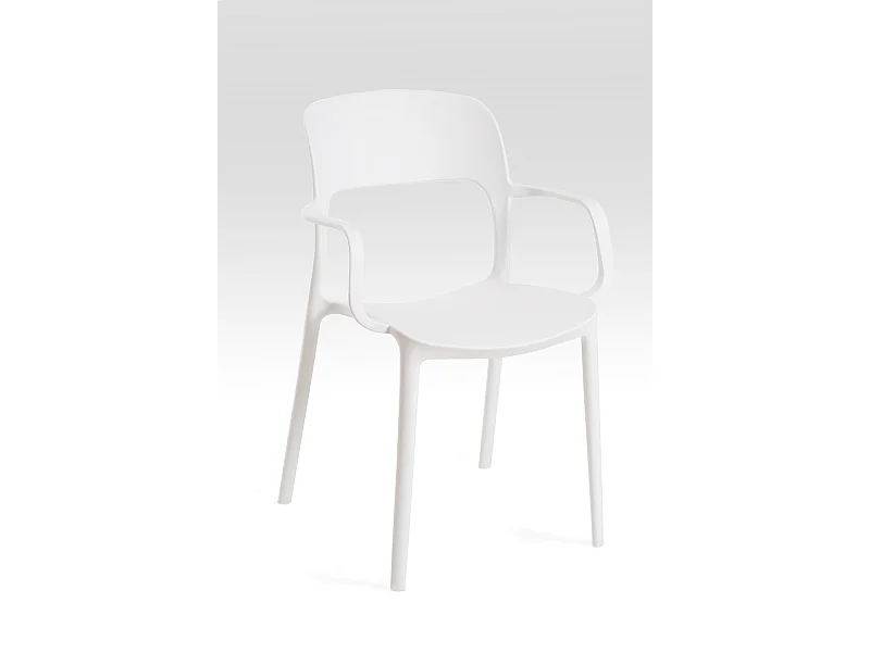 Sillas Jardín - Silla Inis con Reposabrazos - Blanco