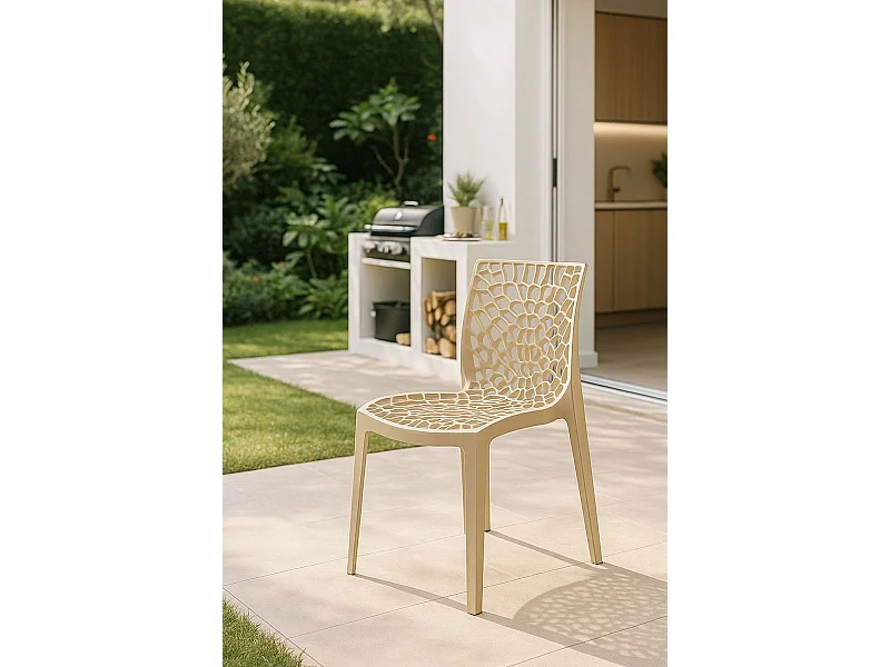 Sillas Jardín - Silla Root - Beige