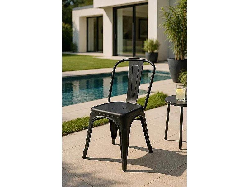 Sillas Jardín - Silla Torix Polipropileno - Negro