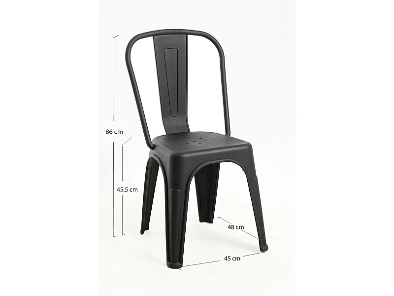 Sillas Jardín - Silla Torix Polipropileno - Negro
