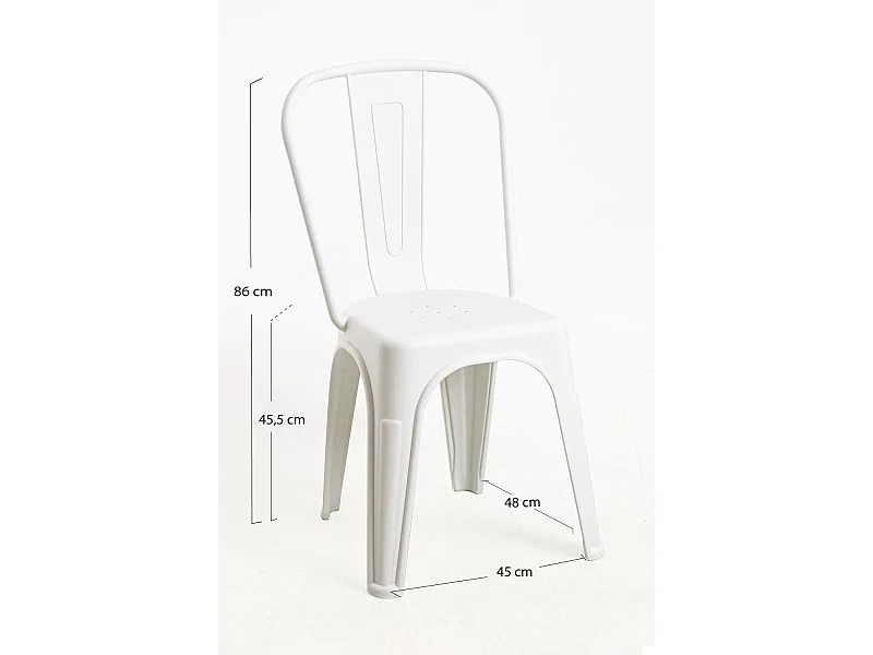 Sillas Jardín - Silla Torix Polipropileno - Blanco