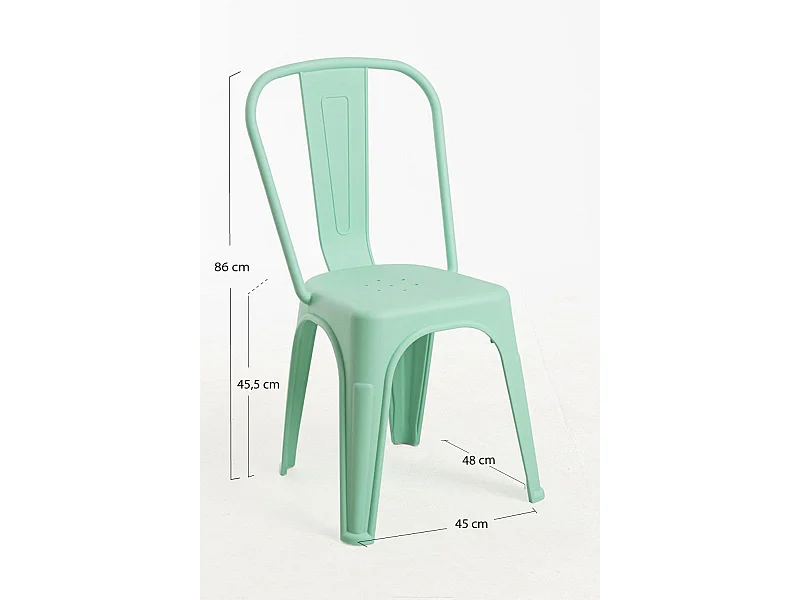 Sillas Jardín - Silla Torix Polipropileno - Celadón