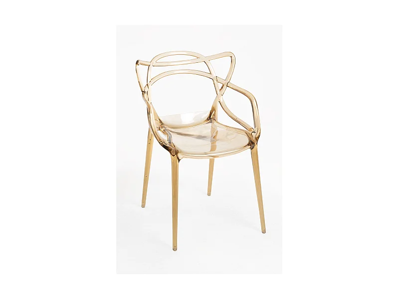 Packs Sillas Jardín - Pack 4 Sillas Korme Transparente - Ambar