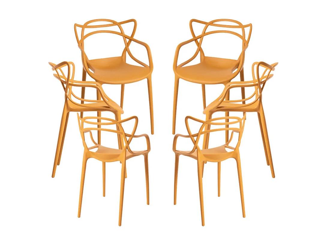 Packs Sillas Jardín - Pack 6 Sillas Korme - Mostaza