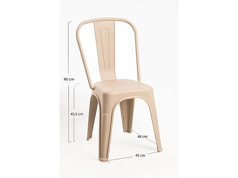 Sillas Jardín - Silla Torix Polipropileno - Beige