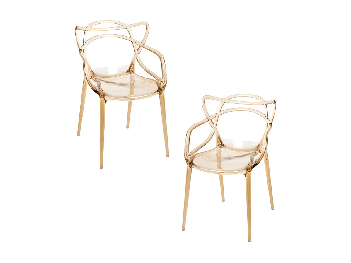 Packs Sillas Jardín - Pack 2 Sillas Korme Transparente - Ambar