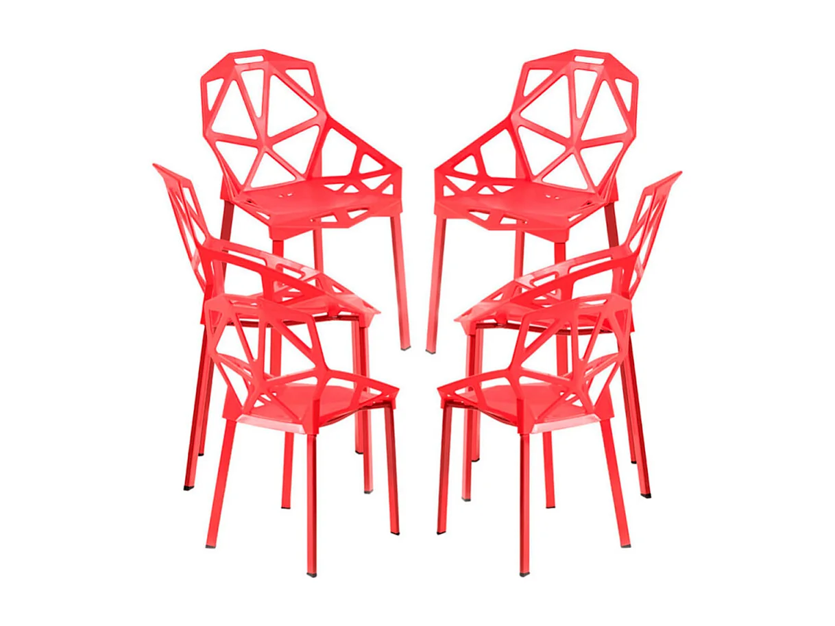 Packs Sillas Comedor - Pack 6 Sillas Omega - Rojo