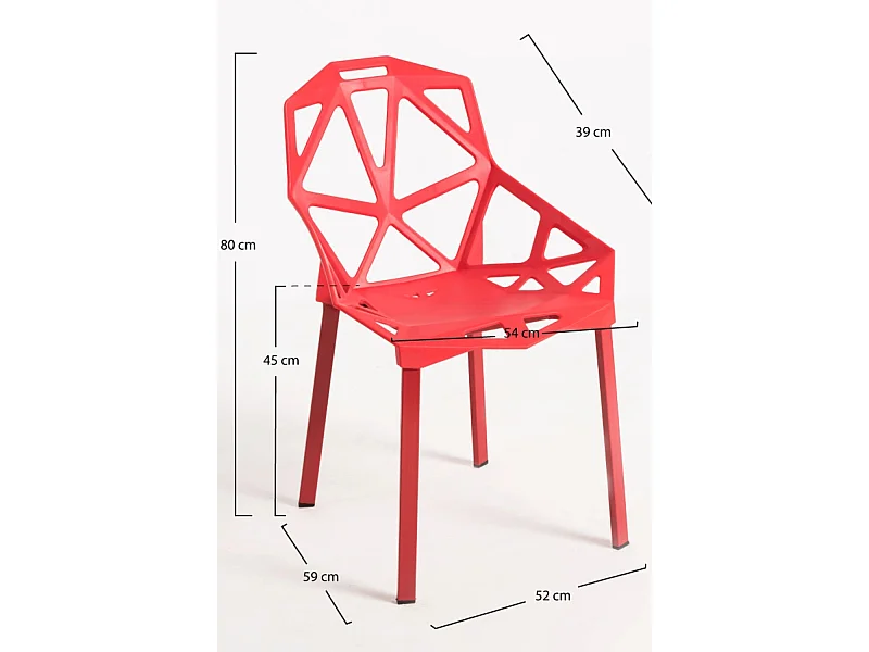 Packs Sillas Comedor - Pack 6 Sillas Omega - Rojo
