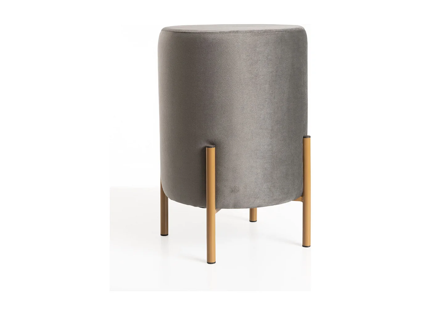 Taburetes Pequeños - Puff Mensy Terciopelo - Gris