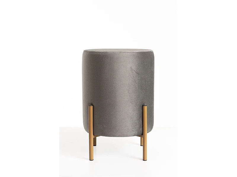 Taburetes Pequeños - Puff Mensy Terciopelo - Gris