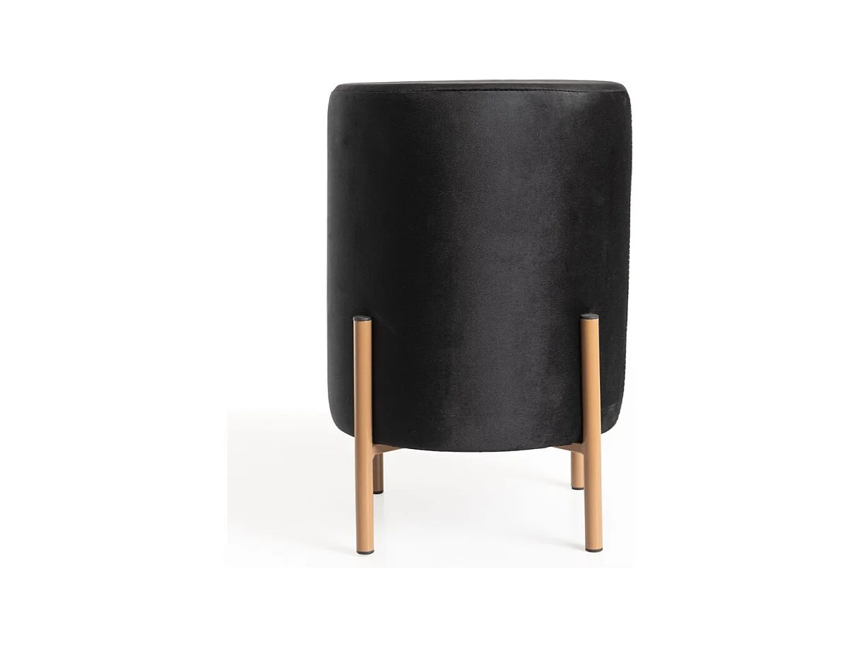 Taburetes Pequeños - Puff Mensy Terciopelo - Negro