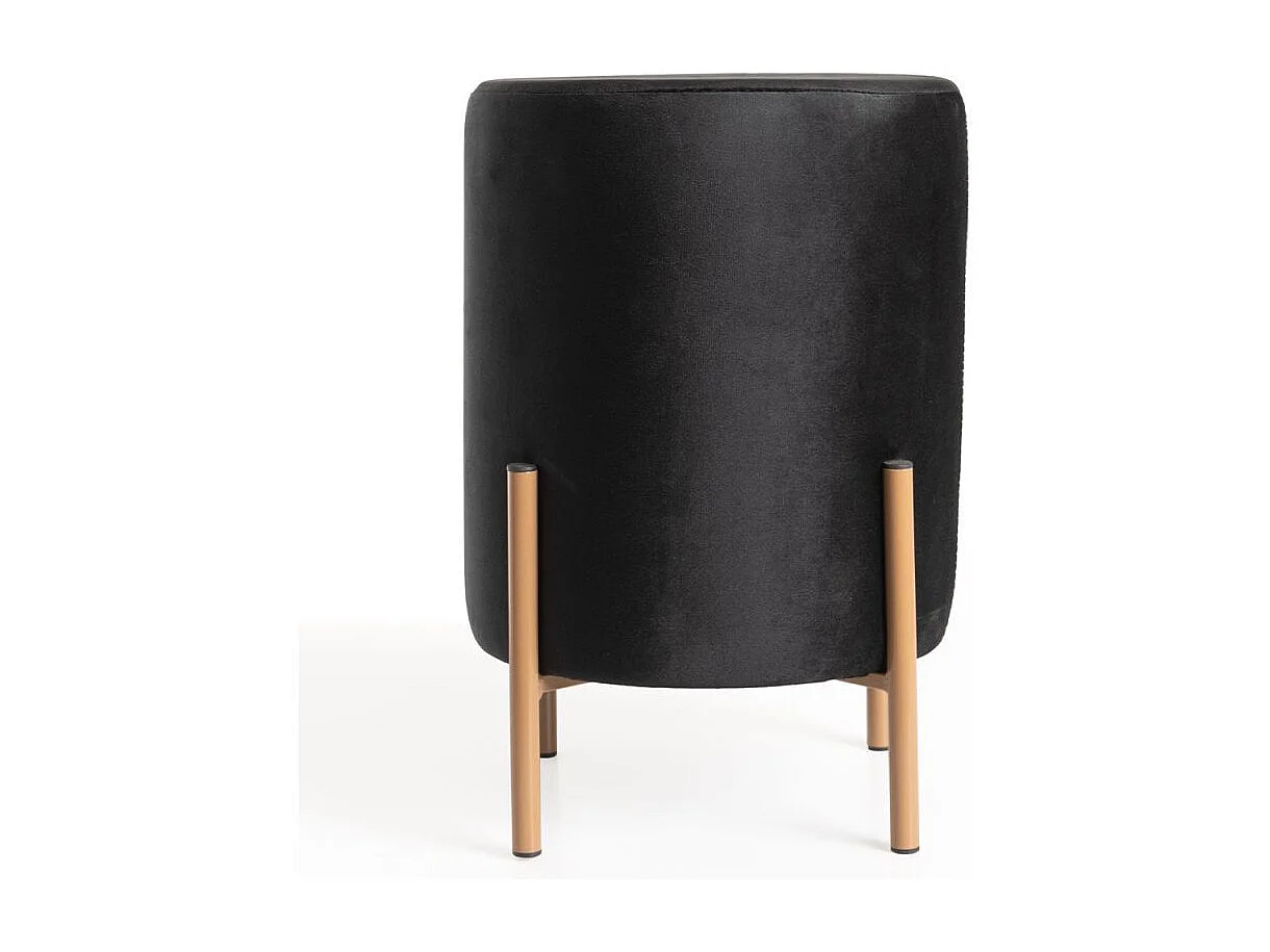 Taburetes Pequeños - Puff Mensy Terciopelo - Negro