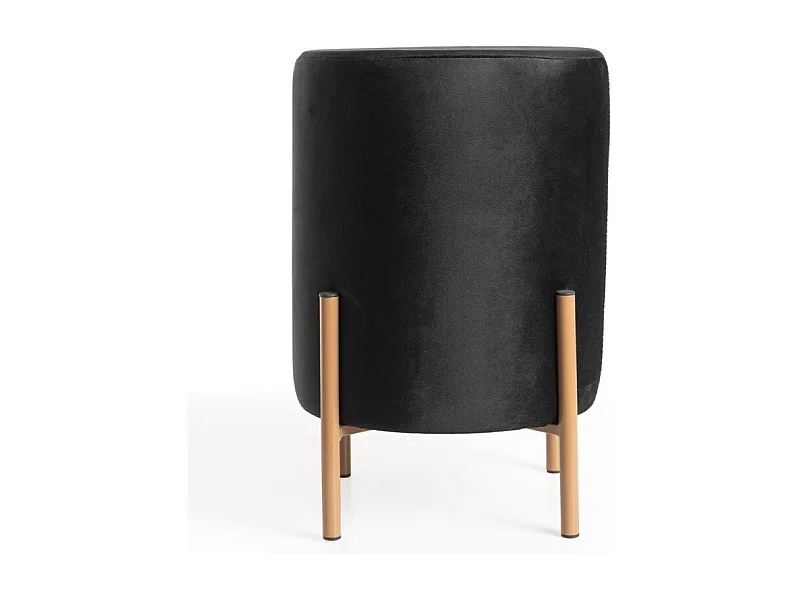 Taburetes Pequeños - Puff Mensy Terciopelo - Negro