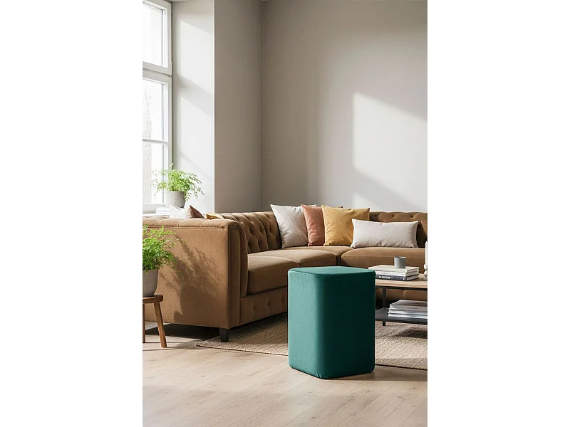 Taburetes Pequeños - Puff Laty Terciopelo - Verde