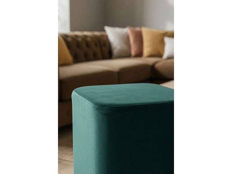 Taburetes Pequeños - Puff Laty Terciopelo - Verde
