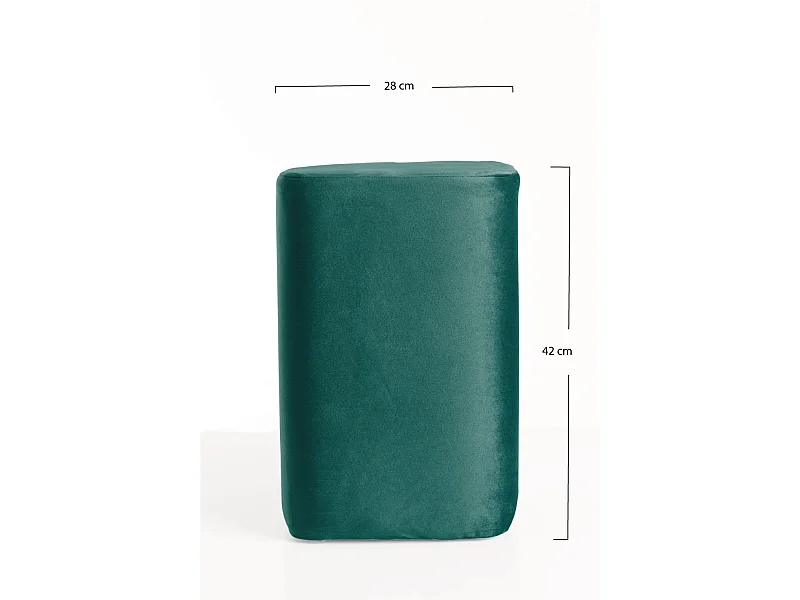 Taburetes Pequeños - Puff Laty Terciopelo - Verde