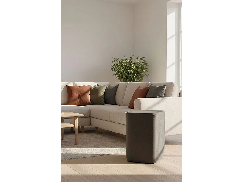 Taburetes Pequeños - Puff Laty Terciopelo - Gris