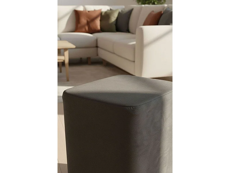 Taburetes Pequeños - Puff Laty Terciopelo - Gris