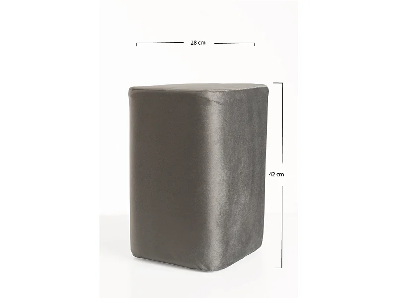 Taburetes Pequeños - Puff Laty Terciopelo - Gris