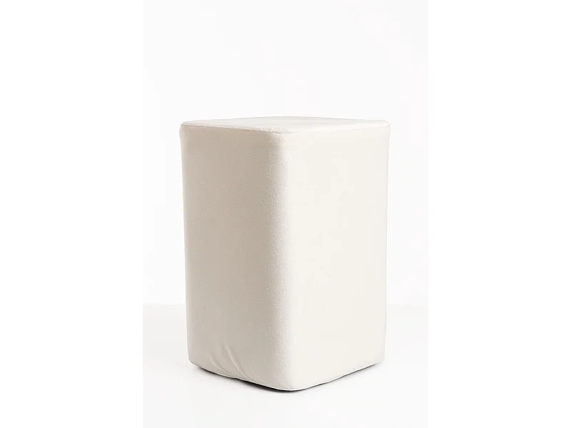 Taburetes Pequeños - Puff Laty Terciopelo - Blanco