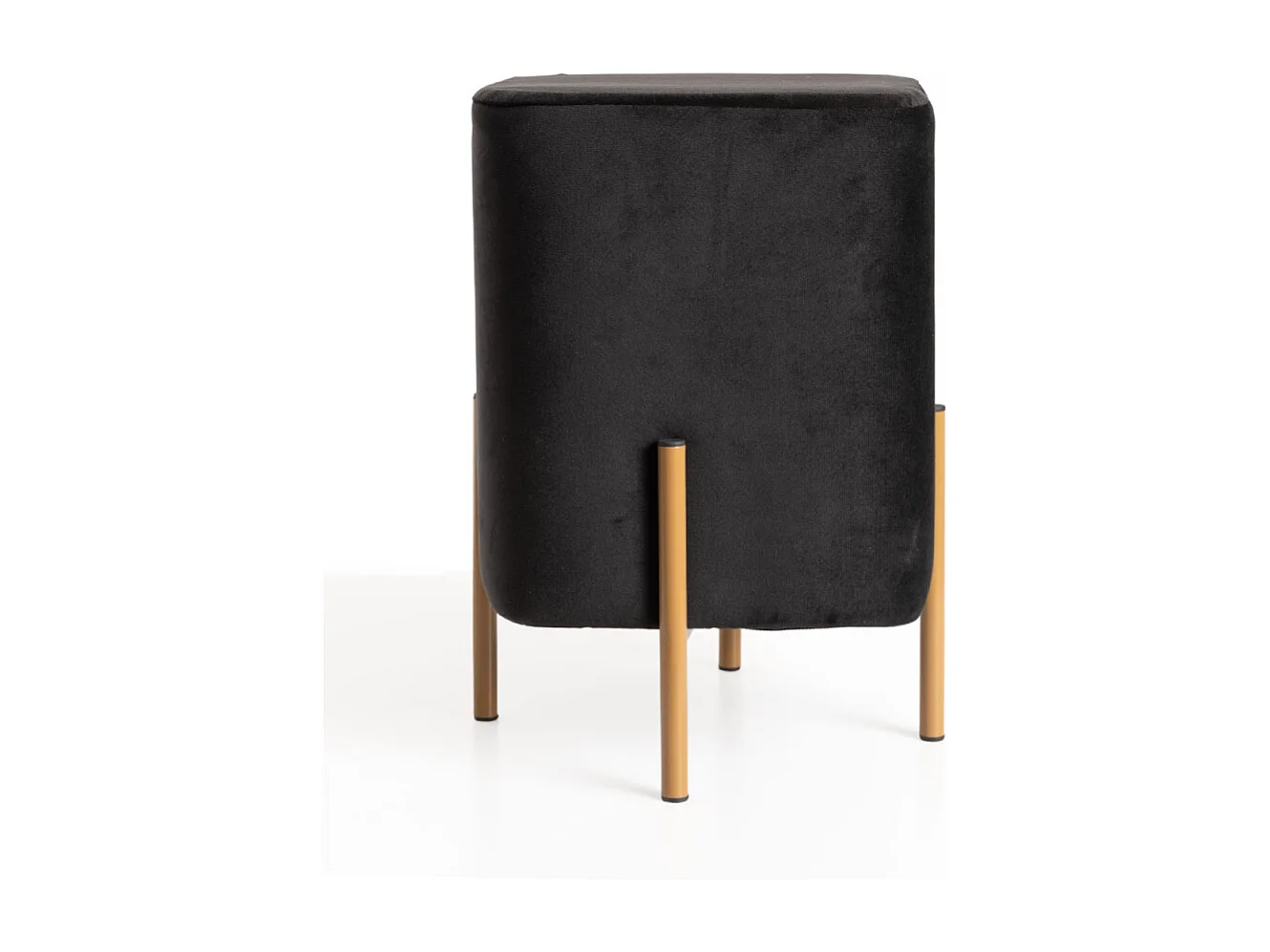 Taburetes Pequeños - Puff Roys Terciopelo - Negro