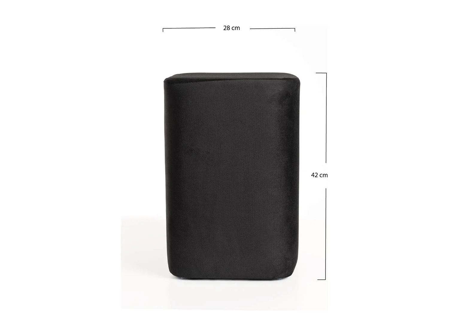 Taburetes Pequeños - Puff Laty Terciopelo - Negro