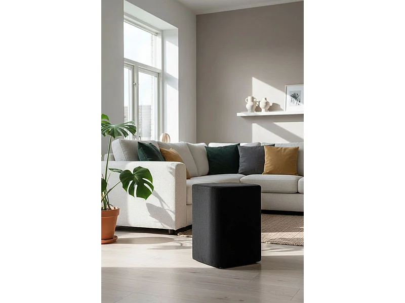 Taburetes Pequeños - Puff Laty Terciopelo - Negro