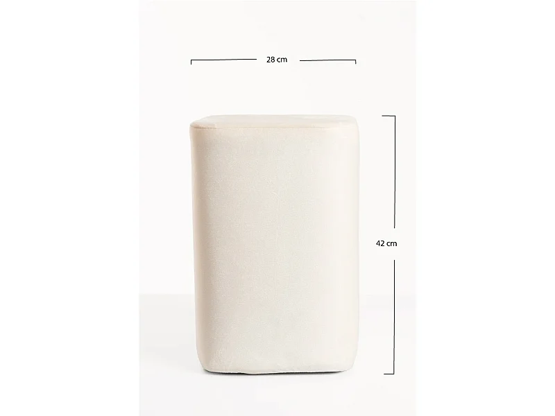 Taburetes Pequeños - Puff Laty Terciopelo - Beige