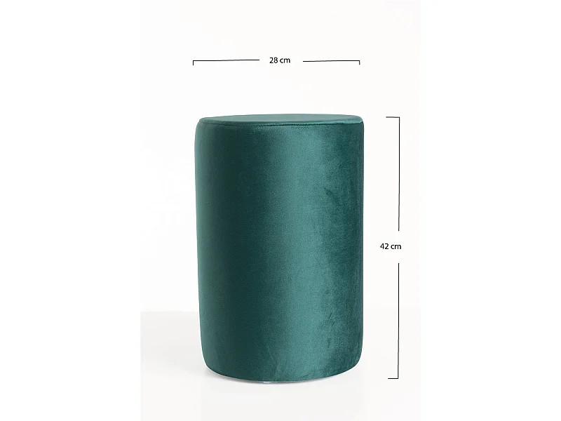 Taburetes Pequeños - Puff Elik Terciopelo - Verde