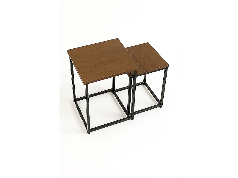 Mesas Auxiliares - Set 2 Mesas Centro Ceu - Marrón